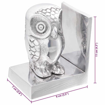Serre-livres 2 pcs Argenté  Aluminium - Imagem 8