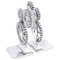 Serre-livres 2 pcs - Argenté Aluminium - Sensuri Maison
