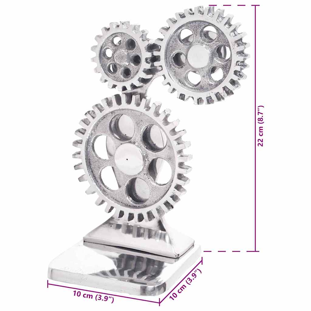 Serre-livres 2 pcs - Argenté Aluminium - Sensuri Maison