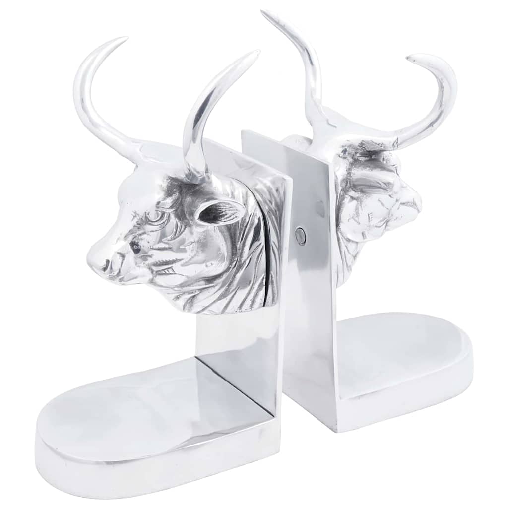Serre-livres 2 pcs - Argenté Aluminium - Sensuri Maison