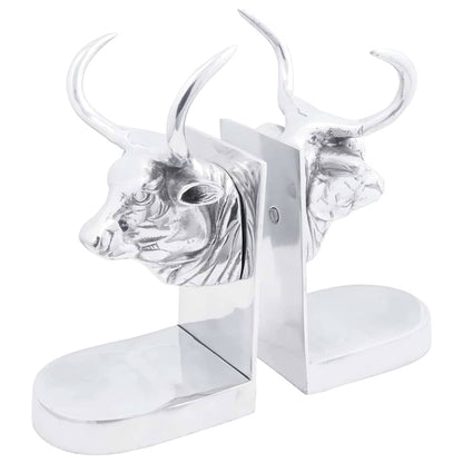 Serre-livres 2 pcs - Argenté Aluminium - Sensuri Maison