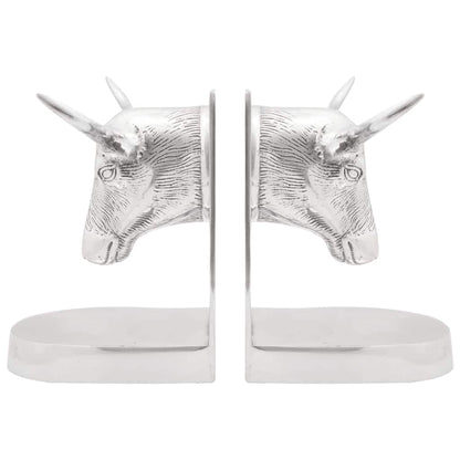 Serre-livres 2 pcs - Argenté Aluminium - Sensuri Maison