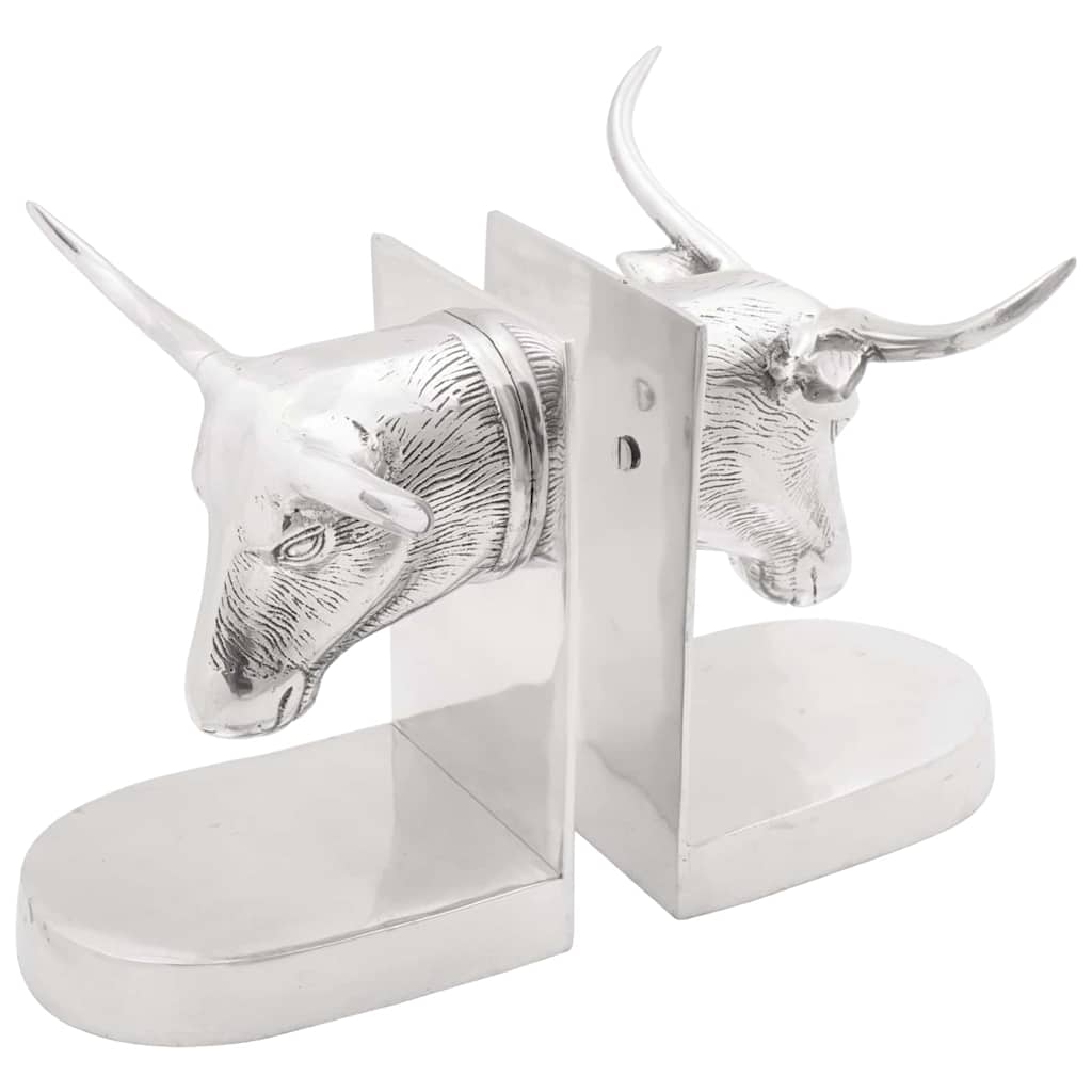 Serre-livres 2 pcs - Argenté Aluminium - Sensuri Maison