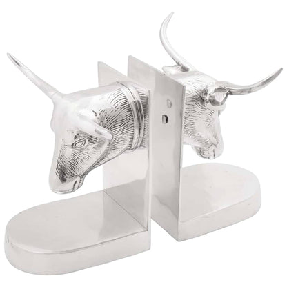 Serre-livres 2 pcs - Argenté Aluminium - Sensuri Maison