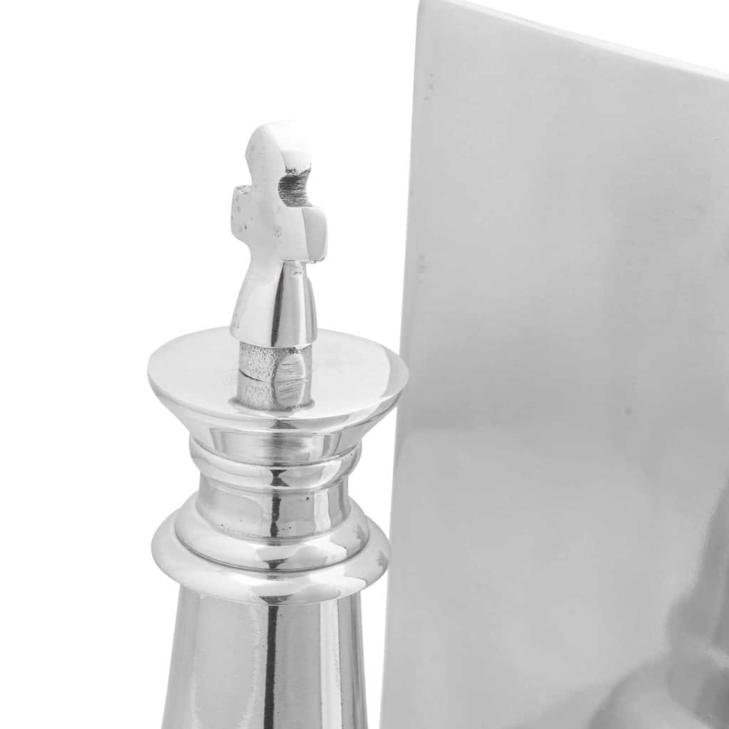 Serre-livres 2 pcs Argenté  Aluminium - Imagem 15