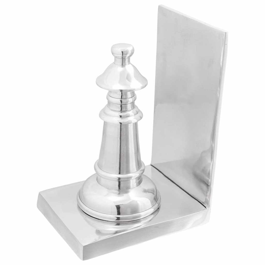 Serre-livres 2 pcs Argenté  Aluminium - Imagem 11