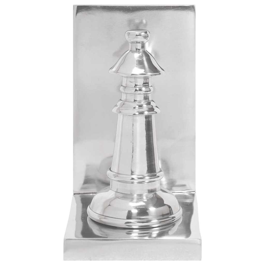 Serre-livres 2 pcs Argenté  Aluminium - Imagem 12