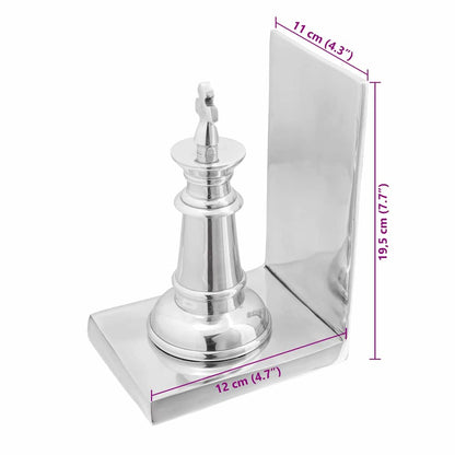 Serre-livres 2 pcs Argenté  Aluminium - Imagem 19