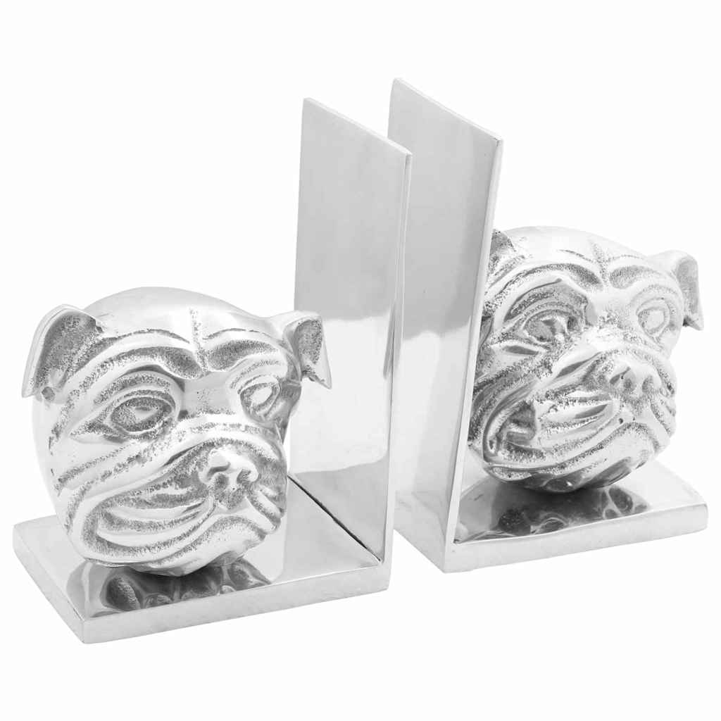Serre-livres 2 pcs - Argenté Aluminium - Sensuri Maison