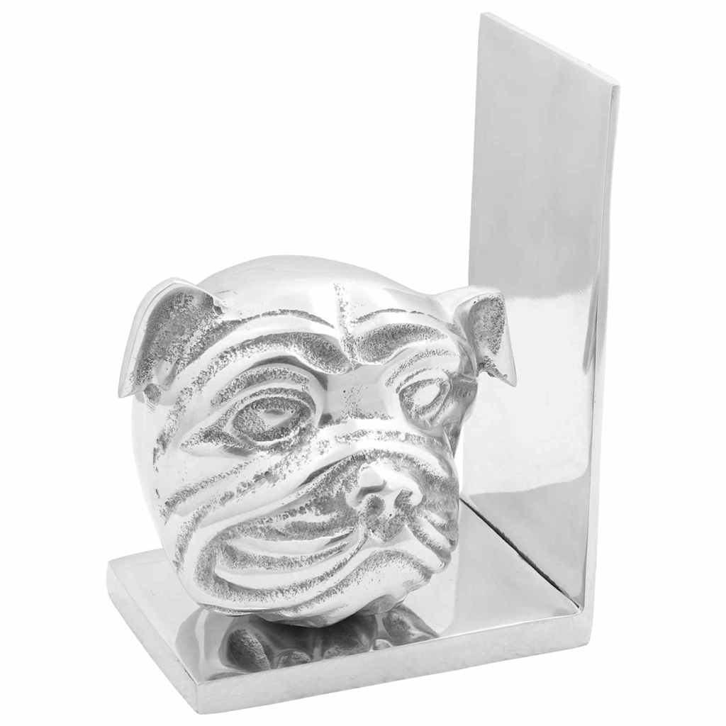 Serre-livres 2 pcs - Argenté Aluminium - Sensuri Maison