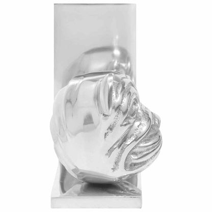 Serre-livres 2 pcs - Argenté Aluminium - Sensuri Maison