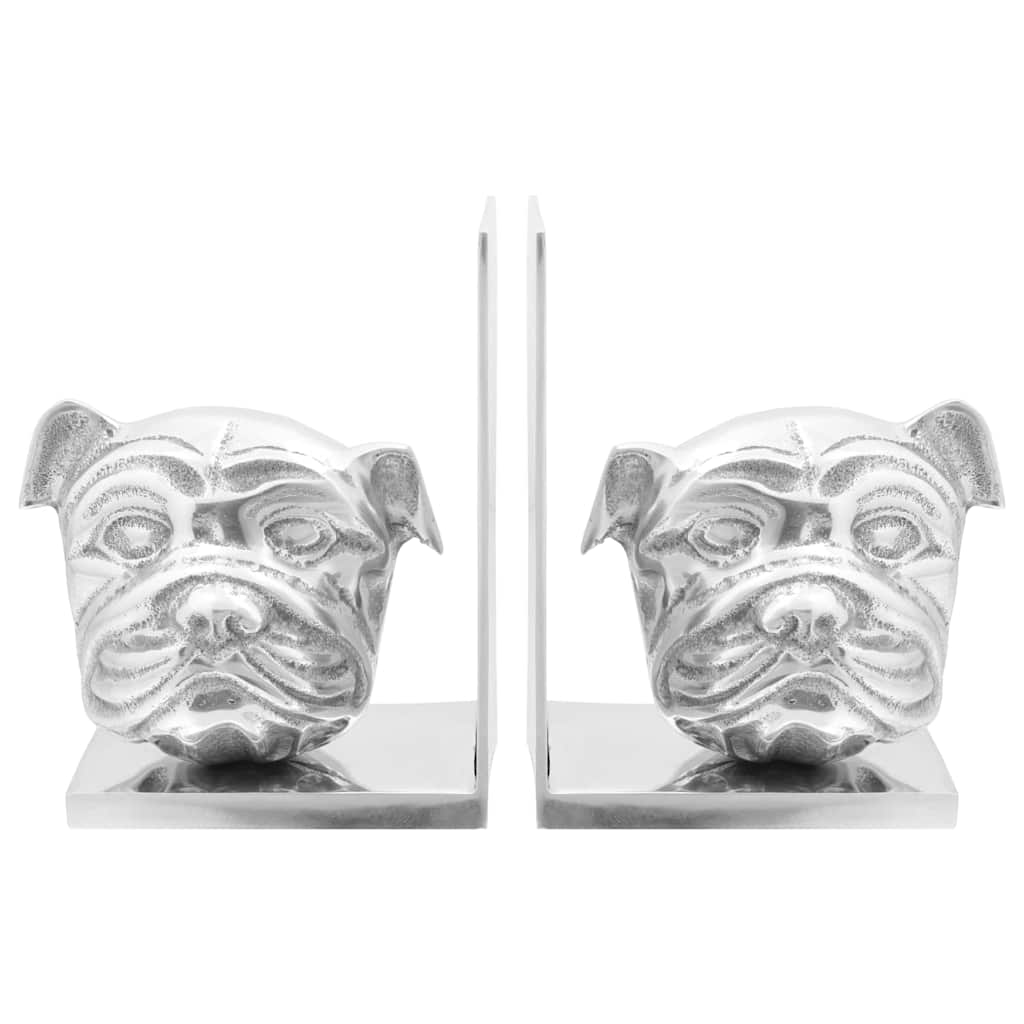 Serre-livres 2 pcs - Argenté Aluminium - Sensuri Maison
