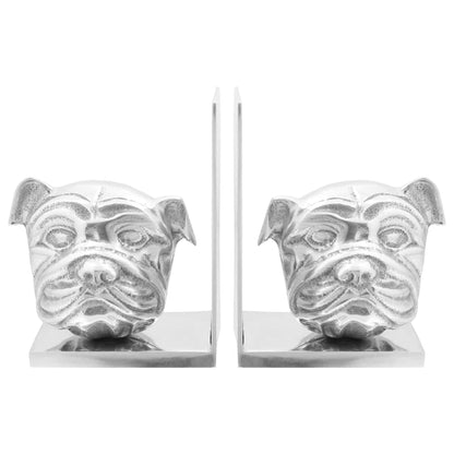 Serre-livres 2 pcs - Argenté Aluminium - Sensuri Maison