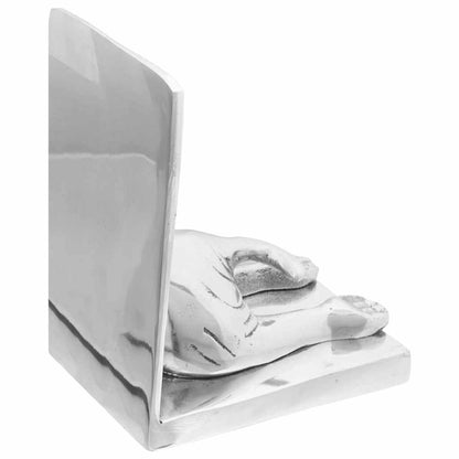 Serre-livres 2 pcs - Argenté Aluminium - Sensuri Maison