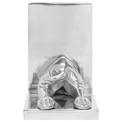 Serre-livres 2 pcs - Argenté Aluminium - Sensuri Maison