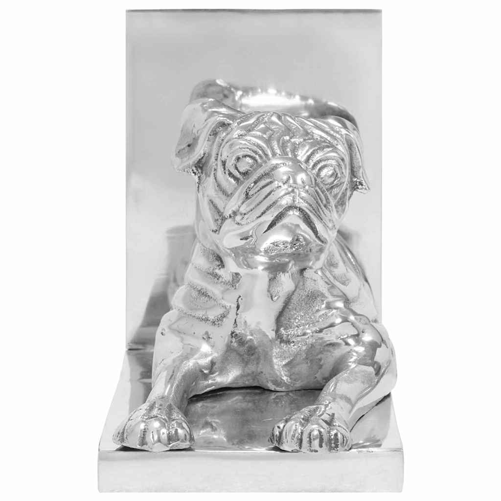 Serre-livres 2 pcs - Argenté Aluminium - Sensuri Maison