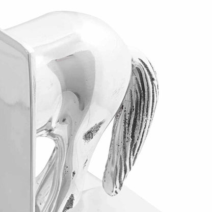 Serre-livres 2 pcs - Argenté Aluminium - Sensuri Maison