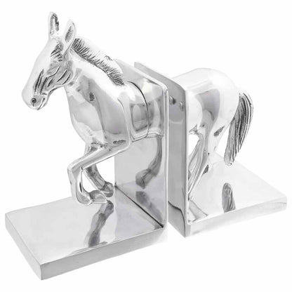 Serre-livres 2 pcs - Argenté Aluminium - Sensuri Maison