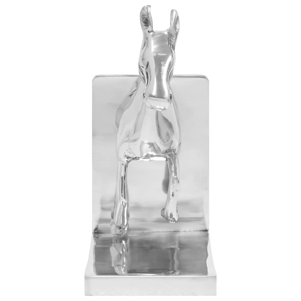Serre-livres 2 pcs - Argenté Aluminium - Sensuri Maison