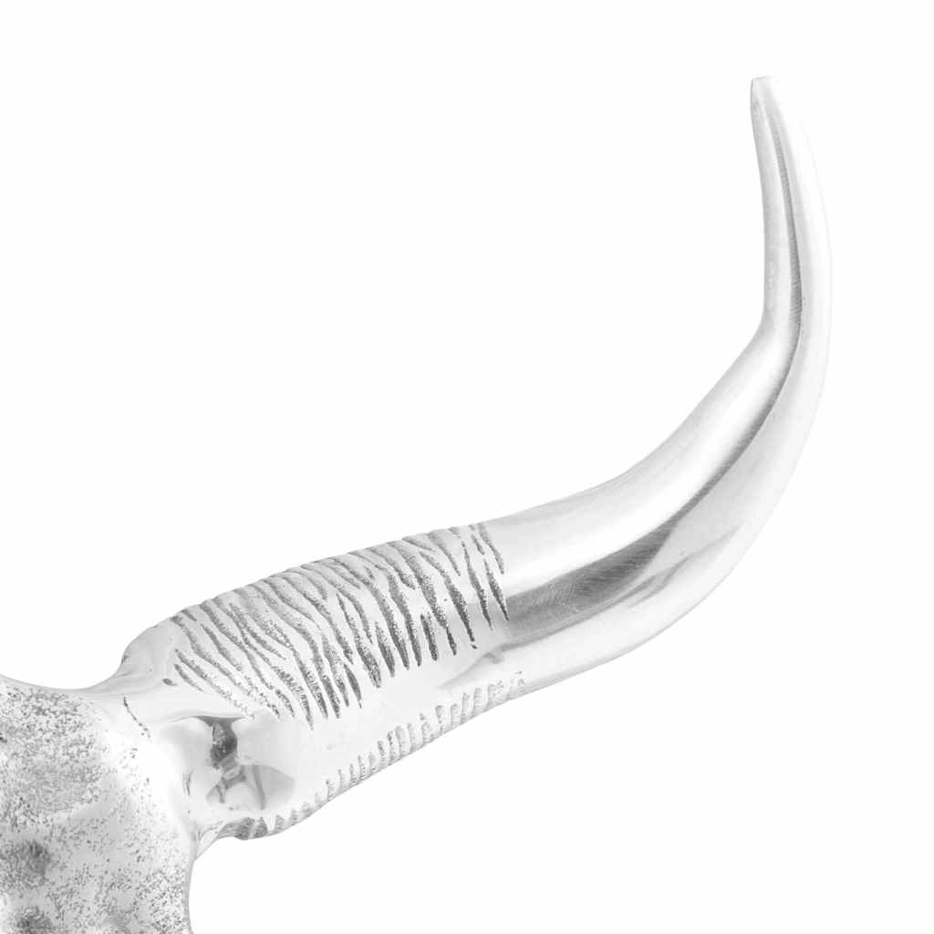 Crâne de taureau Argenté  Aluminium - Imagem 14