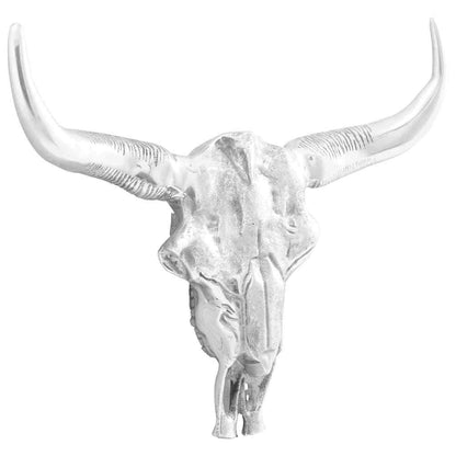 Crâne de taureau Argenté  Aluminium - Imagem 10
