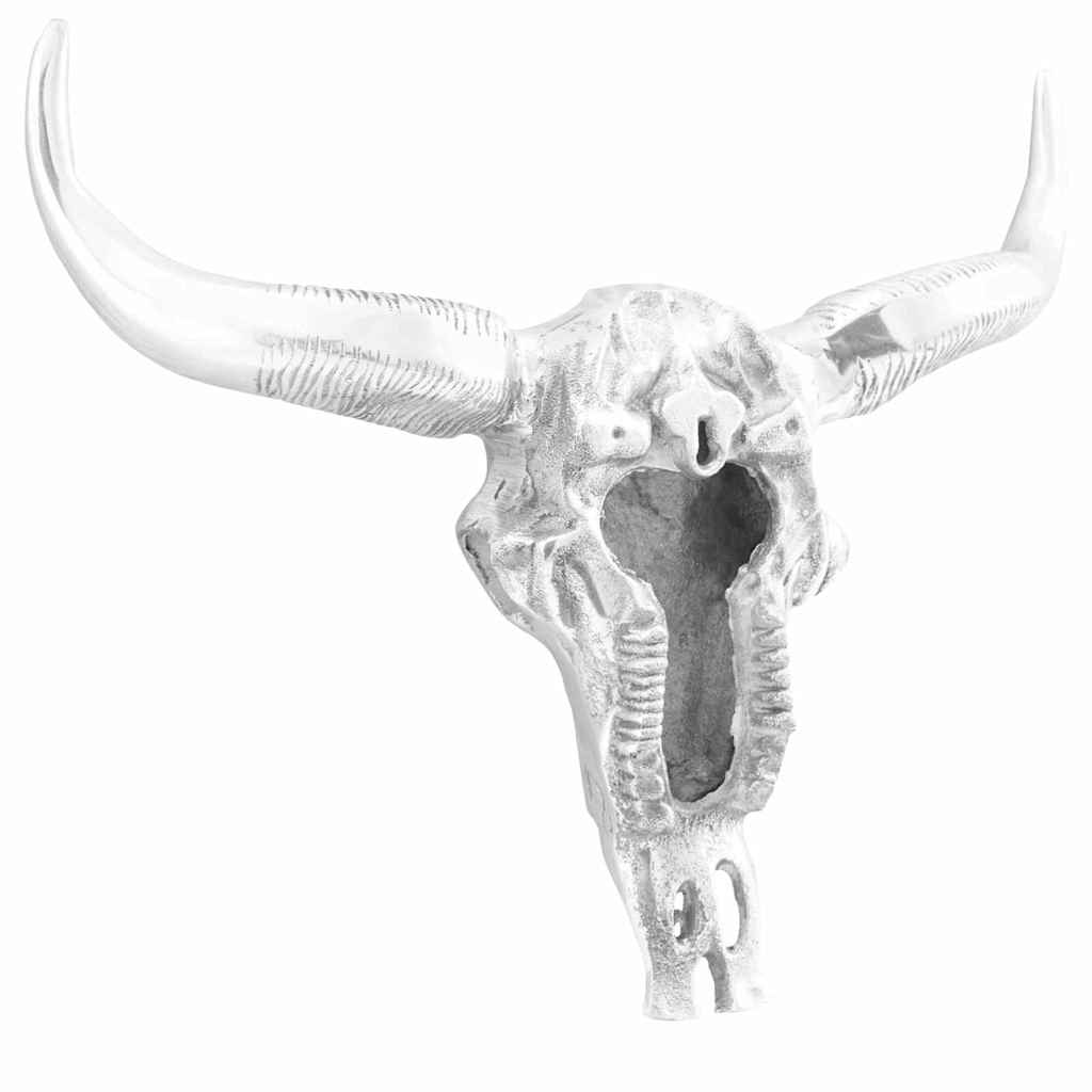 Crâne de taureau Argenté  Aluminium - Imagem 13
