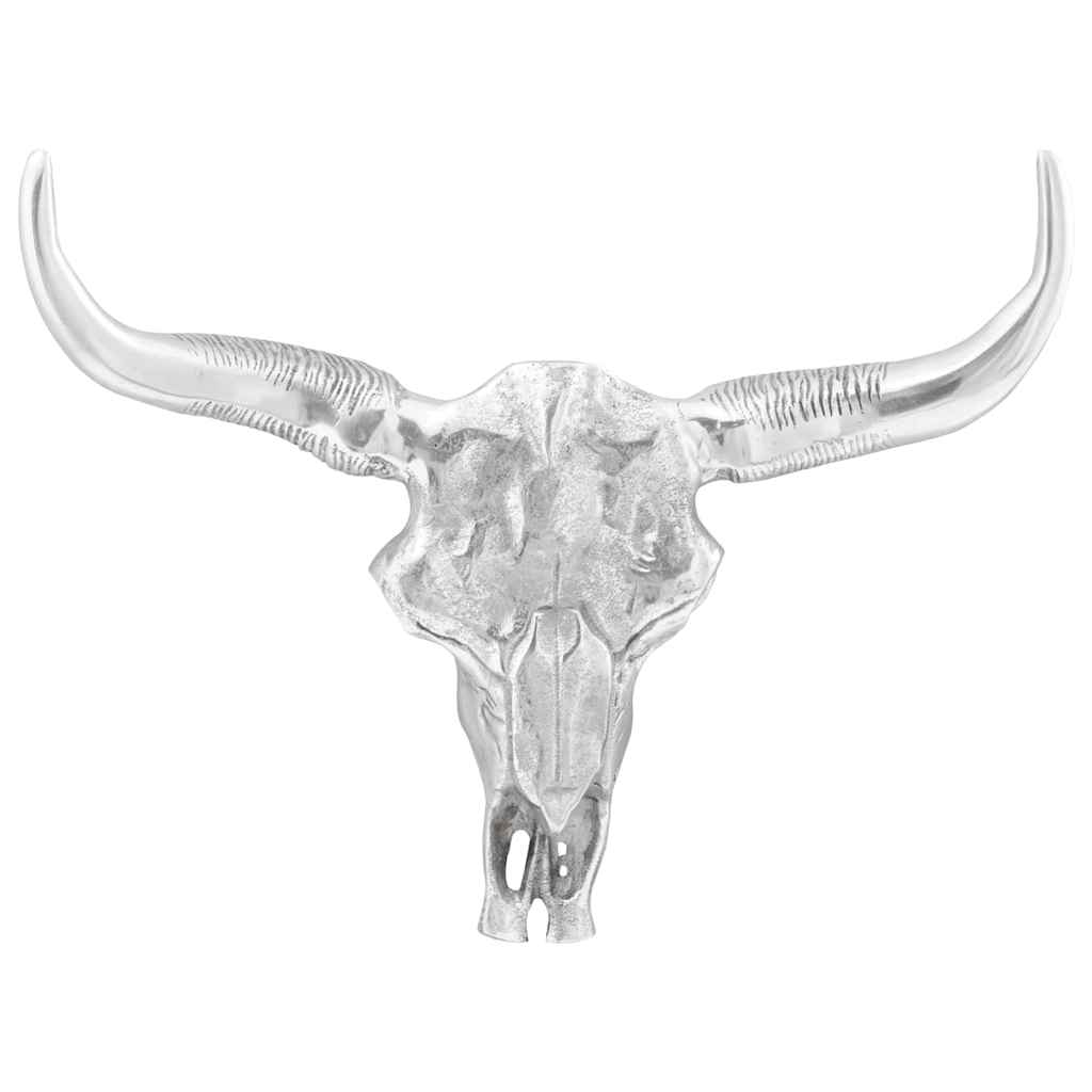 Crâne de taureau Argenté  Aluminium - Imagem 11