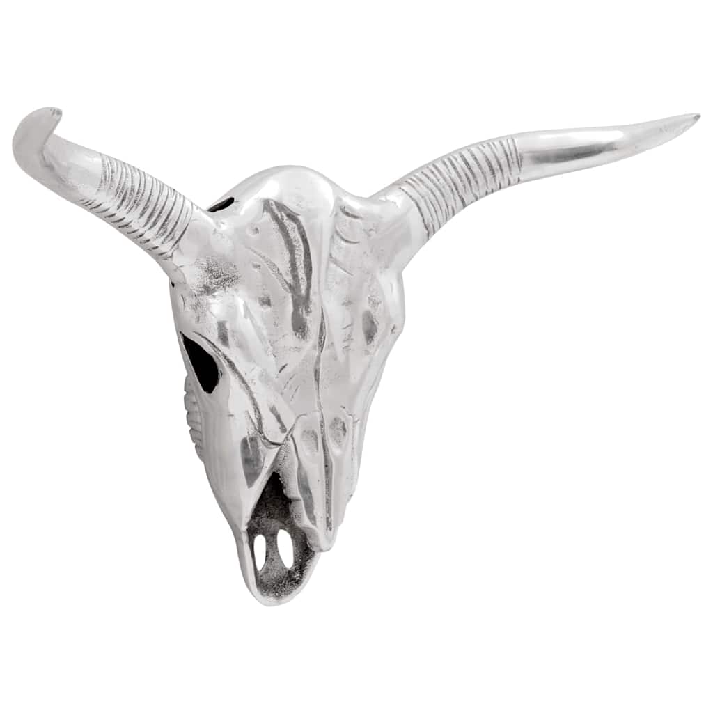 Crâne de taureau Argenté  Aluminium - Imagem 19