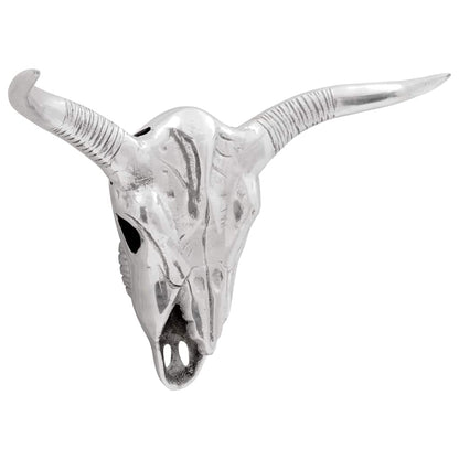 Crâne de taureau Argenté  Aluminium - Imagem 19
