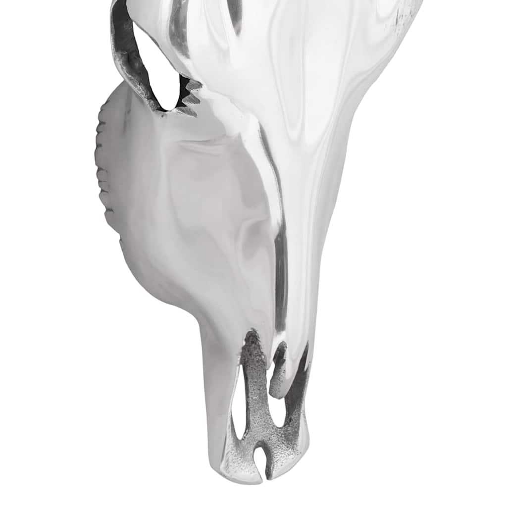 Crâne de taureau Argenté  Aluminium - Imagem 6