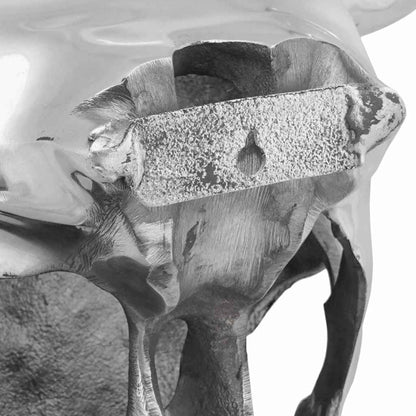 Crâne de taureau Argenté  Aluminium - Imagem 7
