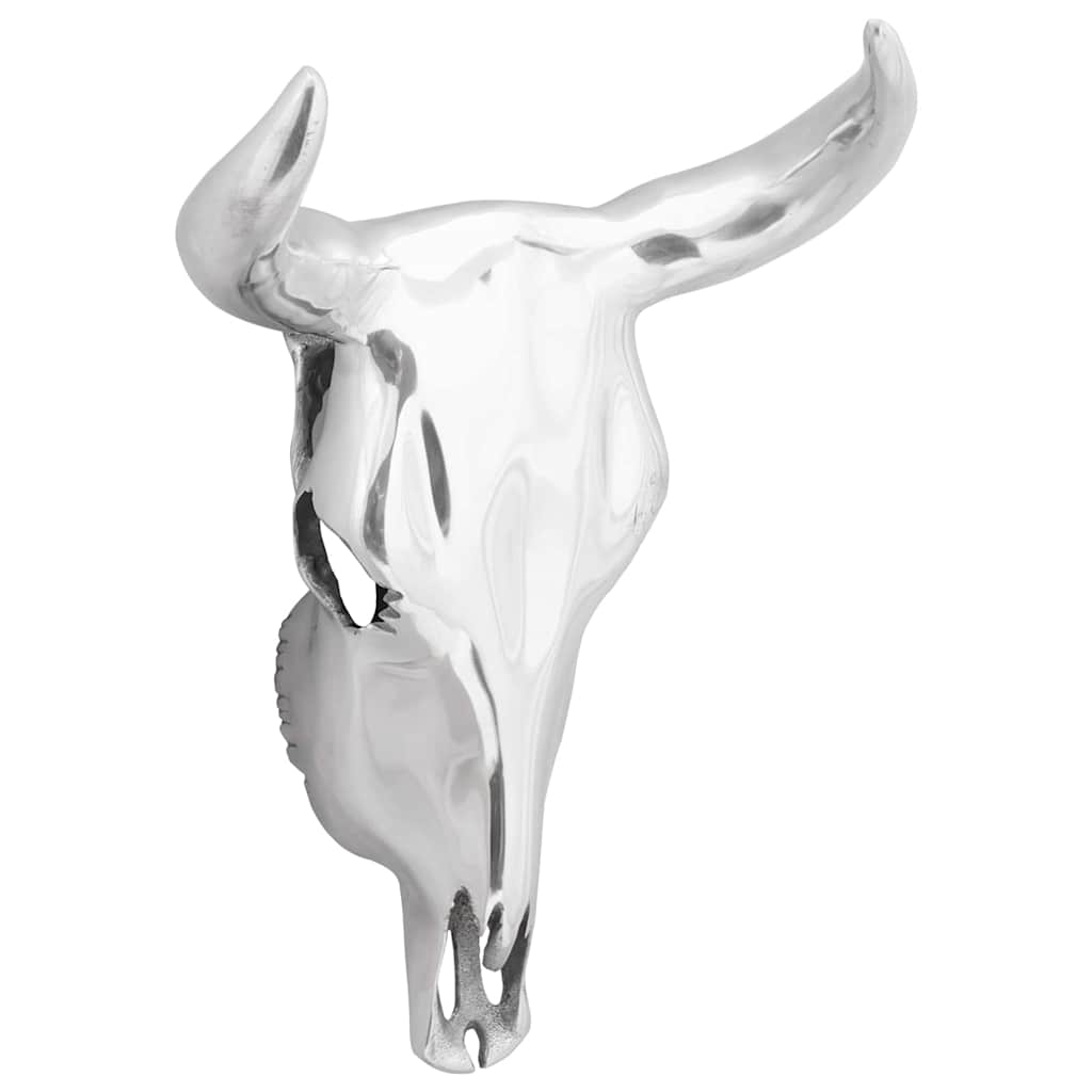 Crâne de taureau Argenté  Aluminium - Imagem 1