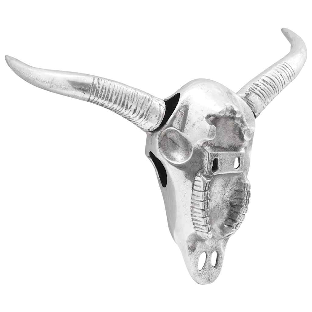 Crâne de taureau Argenté  Aluminium - Imagem 2