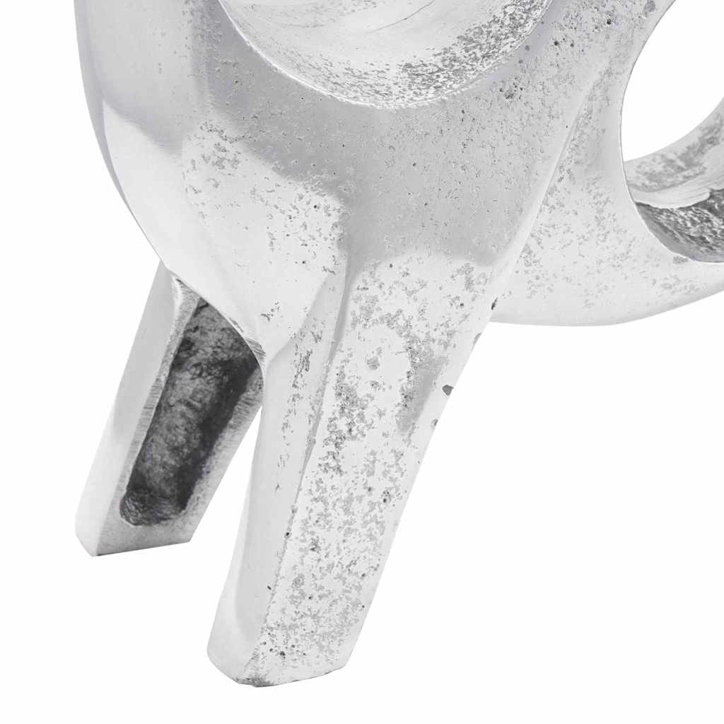 Sculpture Taureau Aluminium Argenté | Déco - Sensuri Maison