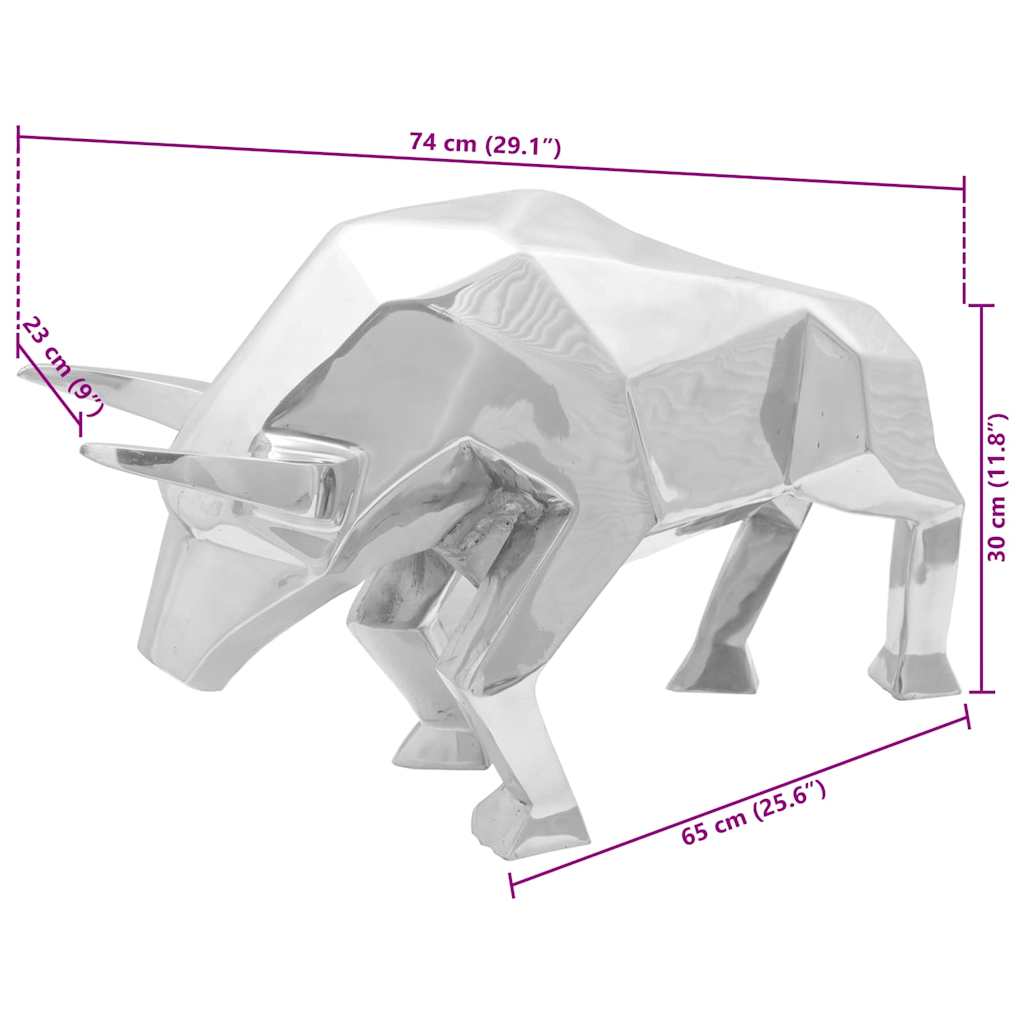 Sculpture de taureau   Aluminium - Imagem 8