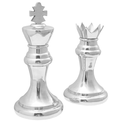 Sculptures 2 pcs Argenté  Aluminium - Imagem 3