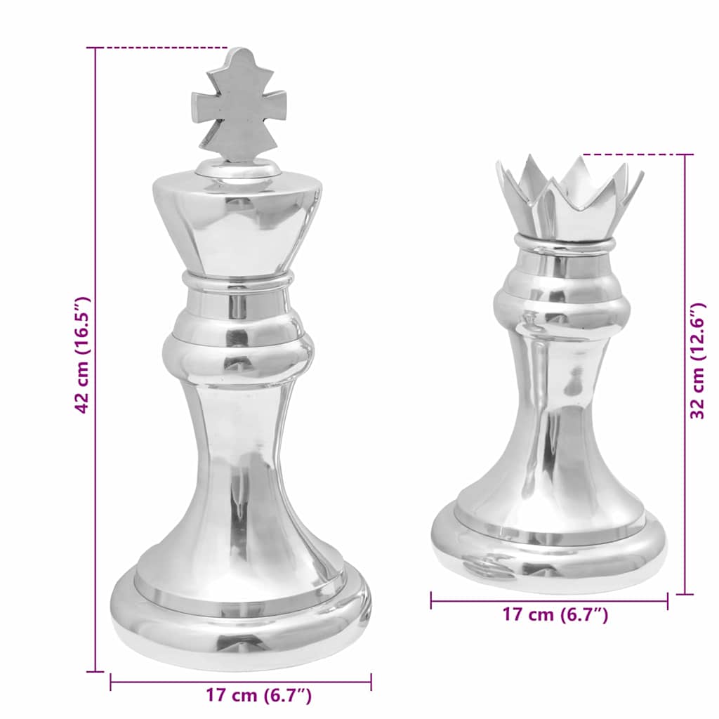 Sculptures 2 pcs Argenté  Aluminium - Imagem 10