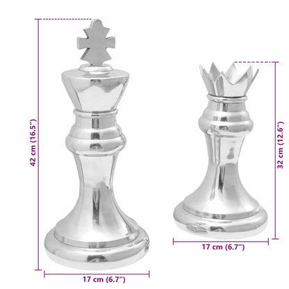 Sculptures 2 pcs Argenté  Aluminium - Imagem 10