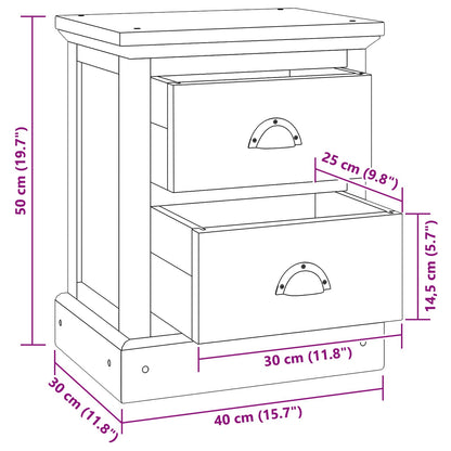 Table de chevet Naturel  Bois de teck massif - Imagem 10