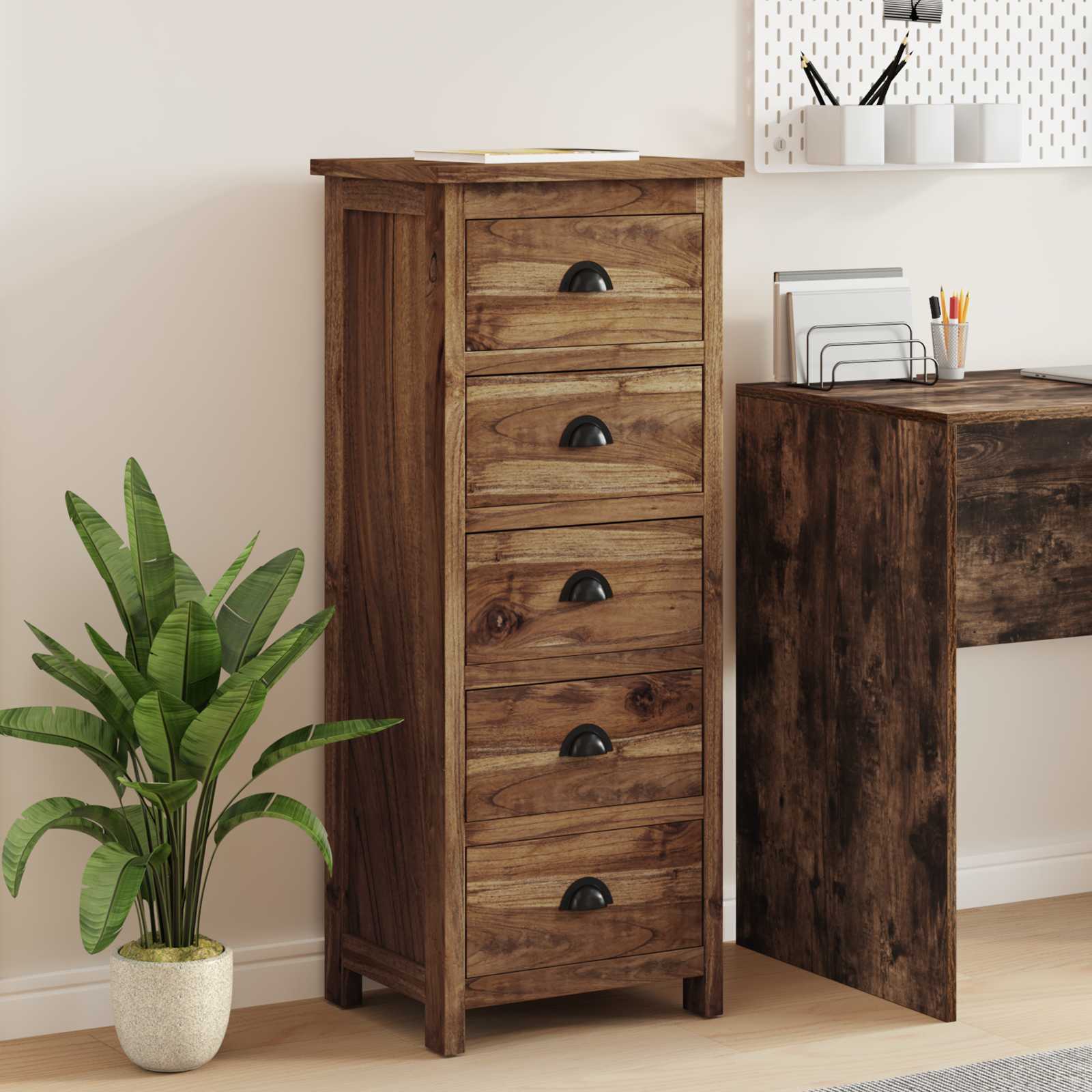 Commode avec tiroir   Bois de teck massif - Imagem 4