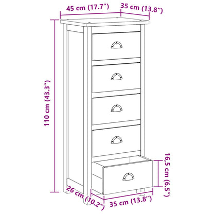 Commode avec tiroir   Bois de teck massif - Imagem 10