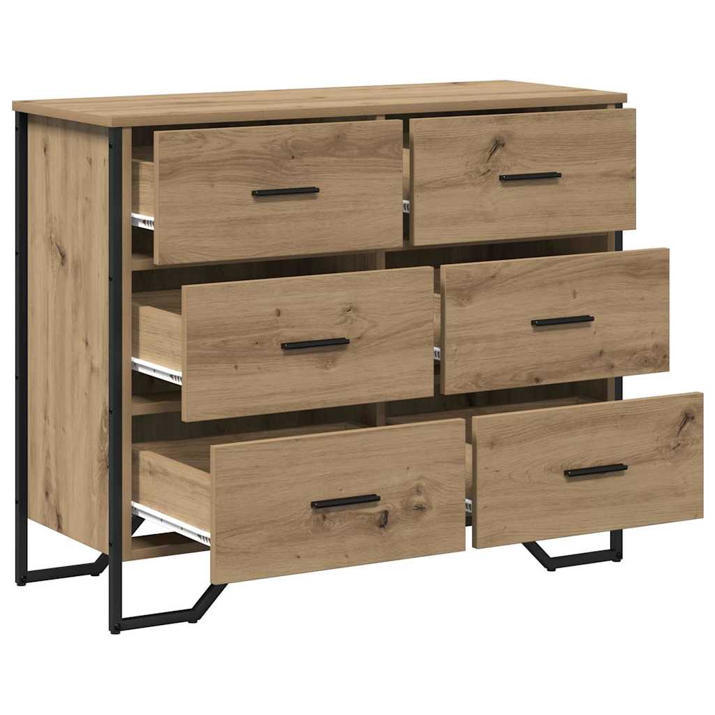 Commode avec tiroir 2 pcs Chêne artisanal - Imagem 5