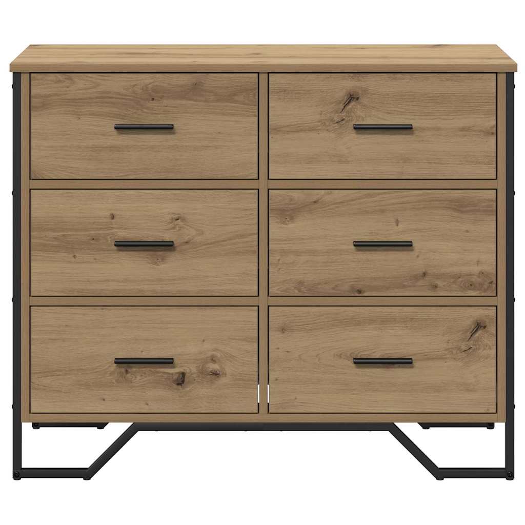 Commode avec tiroir 2 pcs Chêne artisanal - Imagem 6