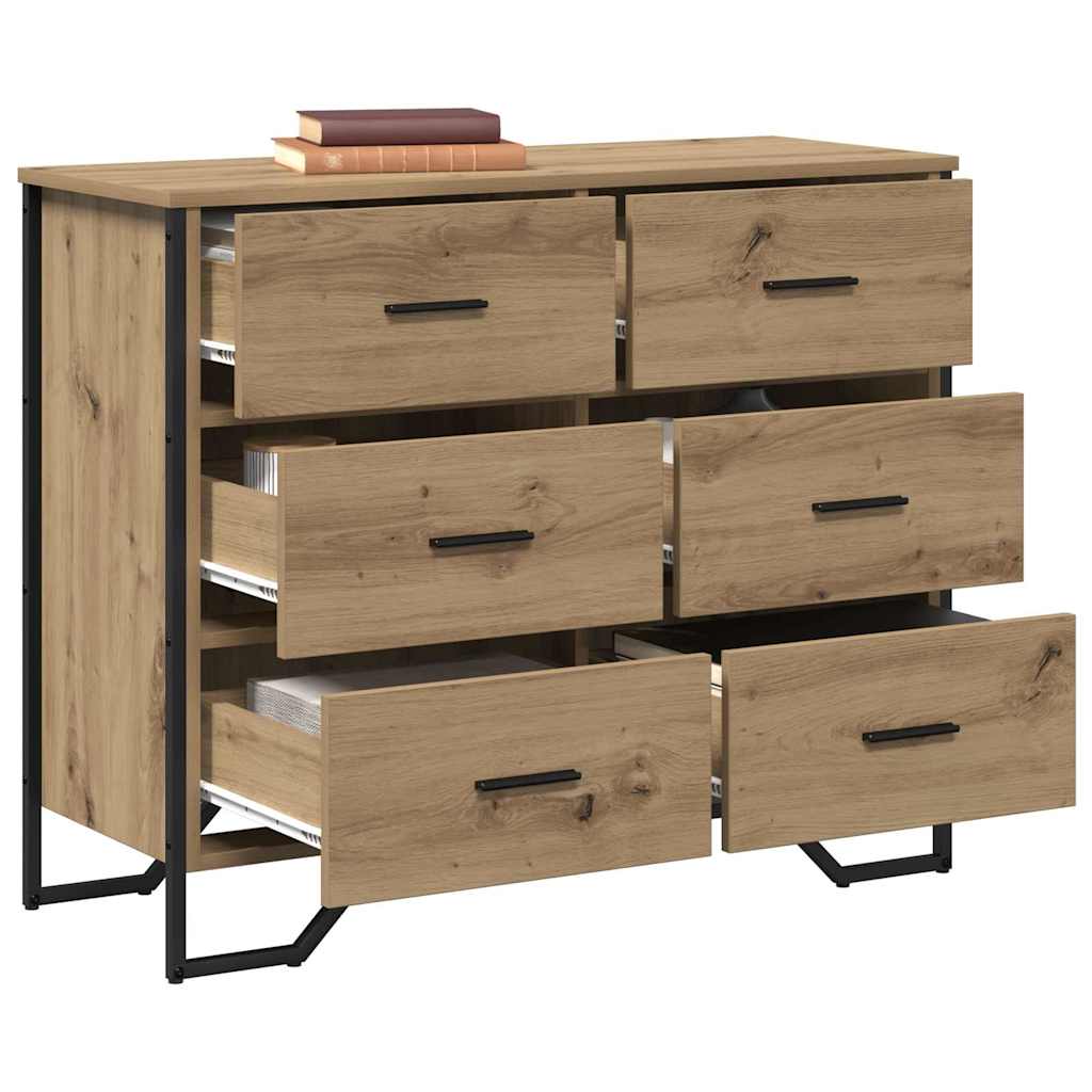 Commode avec tiroir 2 pcs Chêne artisanal - Imagem 3
