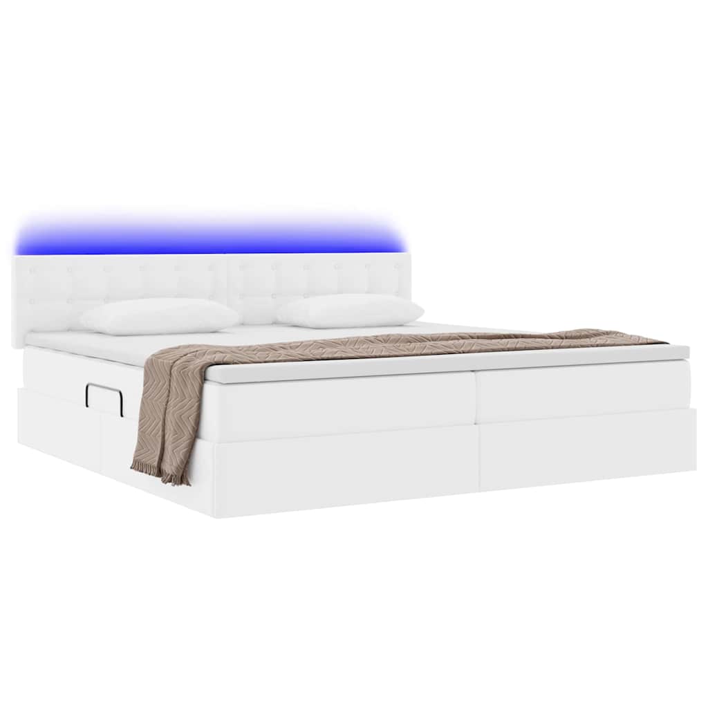 Lit avec rangement et LED avec matelas Gris clair - Imagem 3