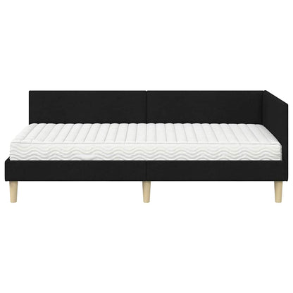 Cadre de lit d'angle avec matelas Autre 2 pcs Vert tissu - Imagem 5