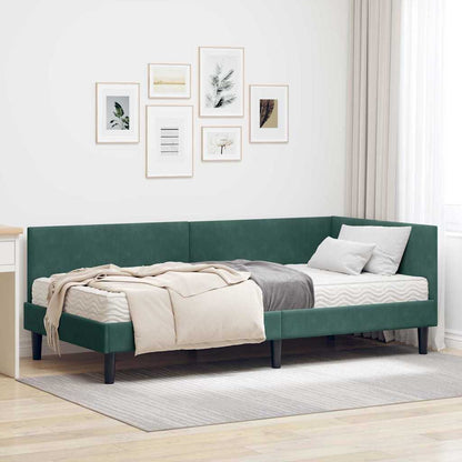 Cadre de lit d'angle avec matelas Autre 2 pcs  Velours - Imagem 14