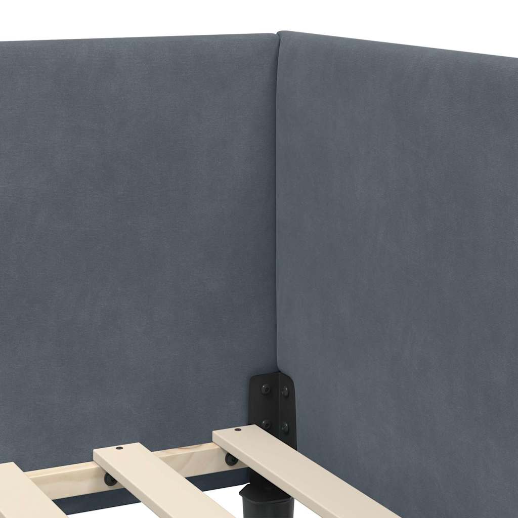 Cadre de lit d'angle avec matelas Autre 2 pcs  Velours - Imagem 10