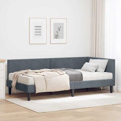 Cadre de lit d'angle avec matelas Autre 2 pcs  Velours - Imagem 1
