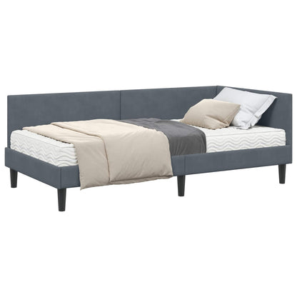 Cadre de lit d'angle avec matelas Autre 2 pcs  Velours - Imagem 2